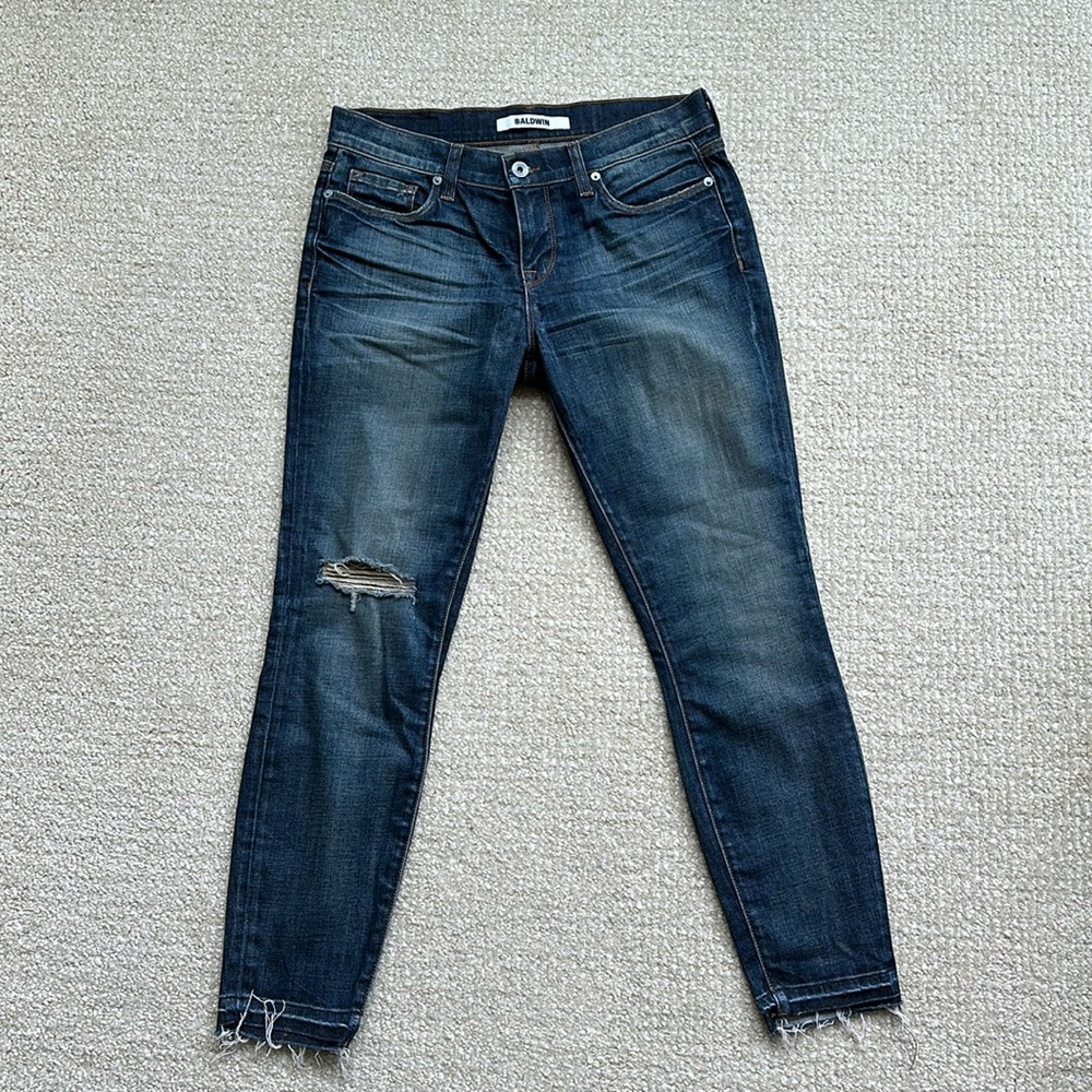Baldwin The Rivington Skinny Crop distressed jeans